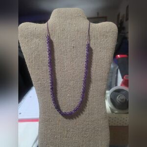 Genuine Amethyst Bead Necklace